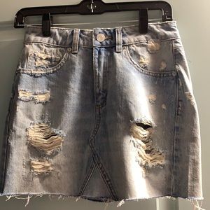 Garage denim mini skirt